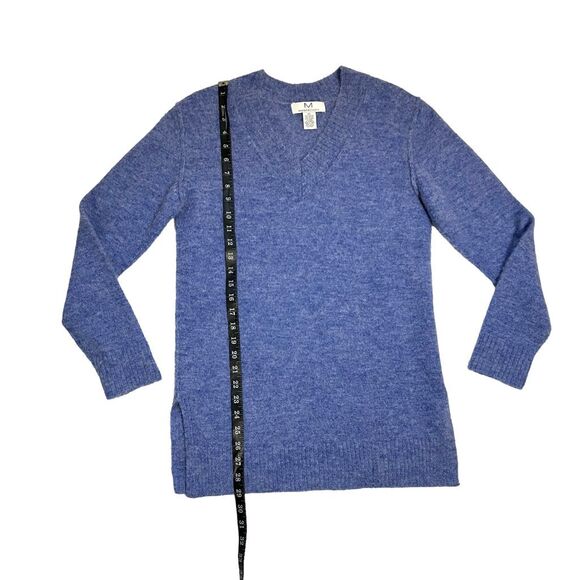 Magaschoni Sz XSmall Blue Wool Alpaca Blend V-Neck Sweater Women’s - Picture 9 of 10